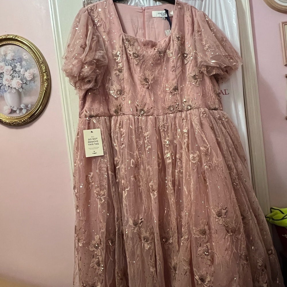 JessaKae Blush Embroidered Kids Dress